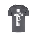 Playera CR/MC Estampada CRUZ IMAGEN JESUS