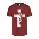Playera CR/MC Estampada CRUZ IMAGEN JESUS