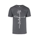 Playera CR/MC Estampada CRUZ TEXTO JESUS