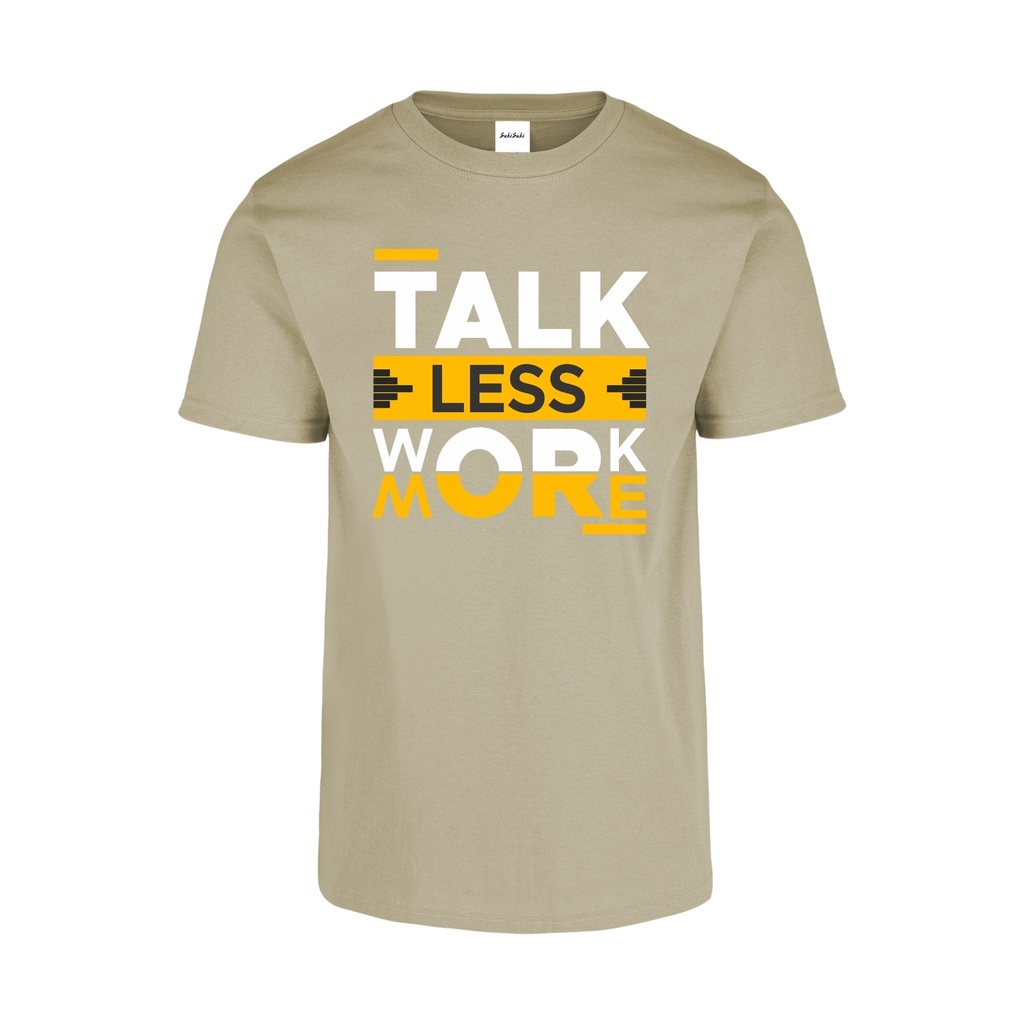 Playera CR/MC Estampada TALK LESS WORK MORE